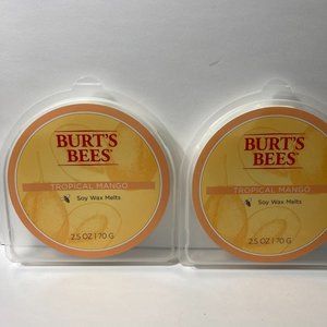 Burt's Bees Soy Wax Melts Tarts Tropical Mango DISCONTINUED Set of 2